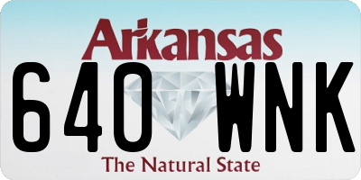 AR license plate 640WNK