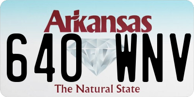 AR license plate 640WNV