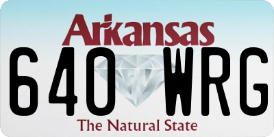 AR license plate 640WRG