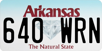 AR license plate 640WRN