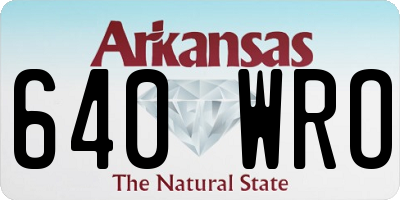 AR license plate 640WRO