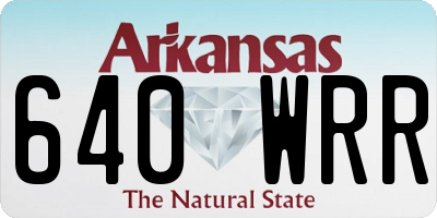 AR license plate 640WRR