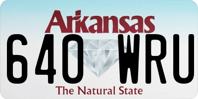 AR license plate 640WRU