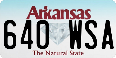 AR license plate 640WSA
