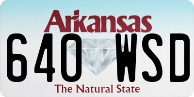 AR license plate 640WSD