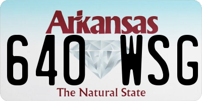 AR license plate 640WSG
