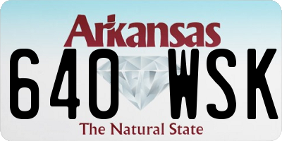 AR license plate 640WSK
