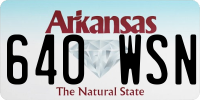 AR license plate 640WSN