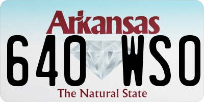 AR license plate 640WSO