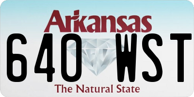AR license plate 640WST