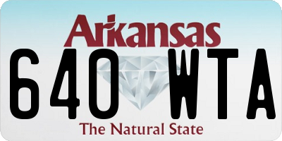 AR license plate 640WTA