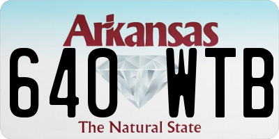 AR license plate 640WTB