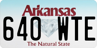 AR license plate 640WTE