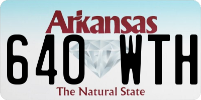 AR license plate 640WTH