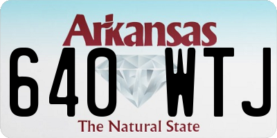 AR license plate 640WTJ