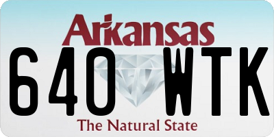 AR license plate 640WTK