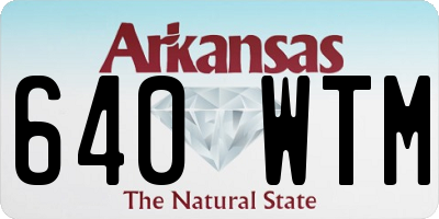 AR license plate 640WTM