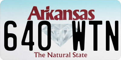 AR license plate 640WTN