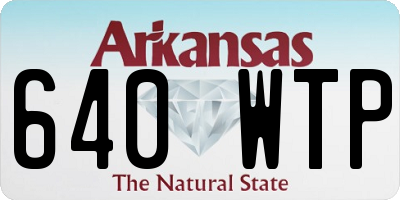 AR license plate 640WTP