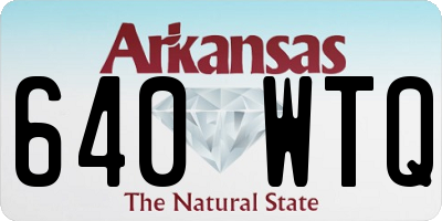 AR license plate 640WTQ