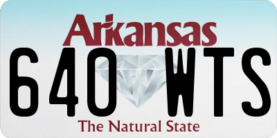 AR license plate 640WTS