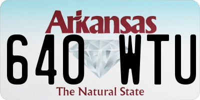 AR license plate 640WTU
