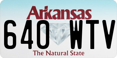 AR license plate 640WTV