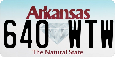 AR license plate 640WTW