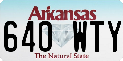 AR license plate 640WTY