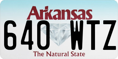 AR license plate 640WTZ