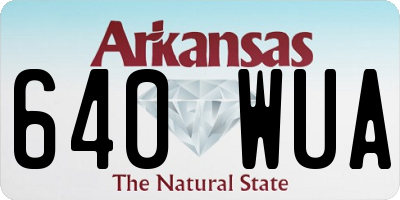 AR license plate 640WUA