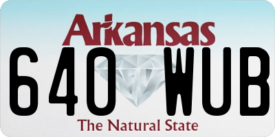 AR license plate 640WUB