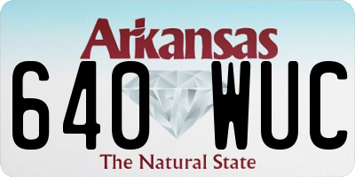 AR license plate 640WUC