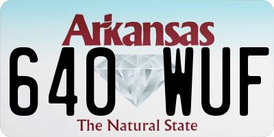 AR license plate 640WUF