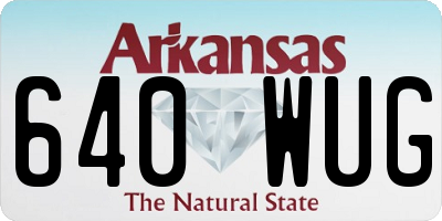 AR license plate 640WUG