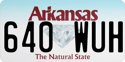 AR license plate 640WUH