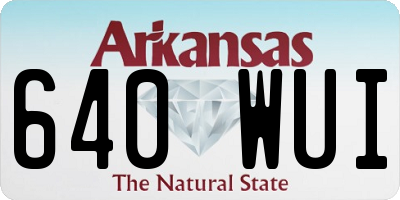 AR license plate 640WUI