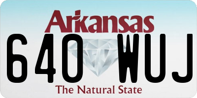 AR license plate 640WUJ