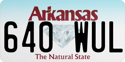 AR license plate 640WUL