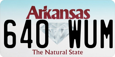 AR license plate 640WUM