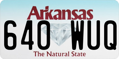 AR license plate 640WUQ