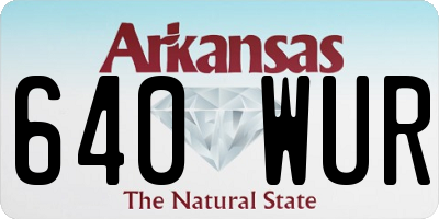 AR license plate 640WUR