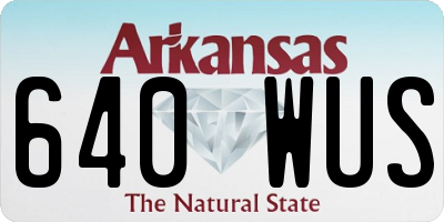 AR license plate 640WUS