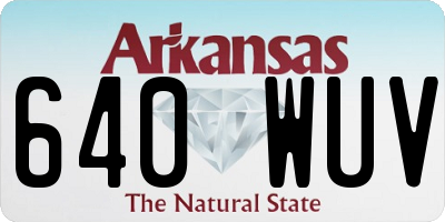 AR license plate 640WUV