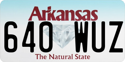 AR license plate 640WUZ