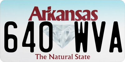 AR license plate 640WVA
