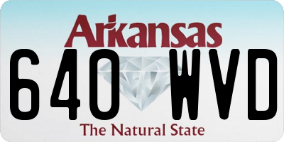 AR license plate 640WVD