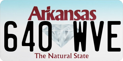 AR license plate 640WVE