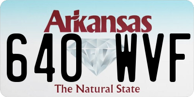 AR license plate 640WVF