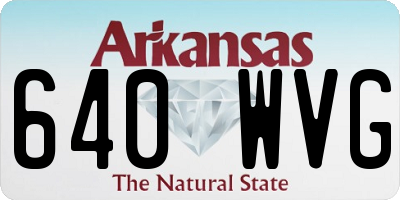 AR license plate 640WVG